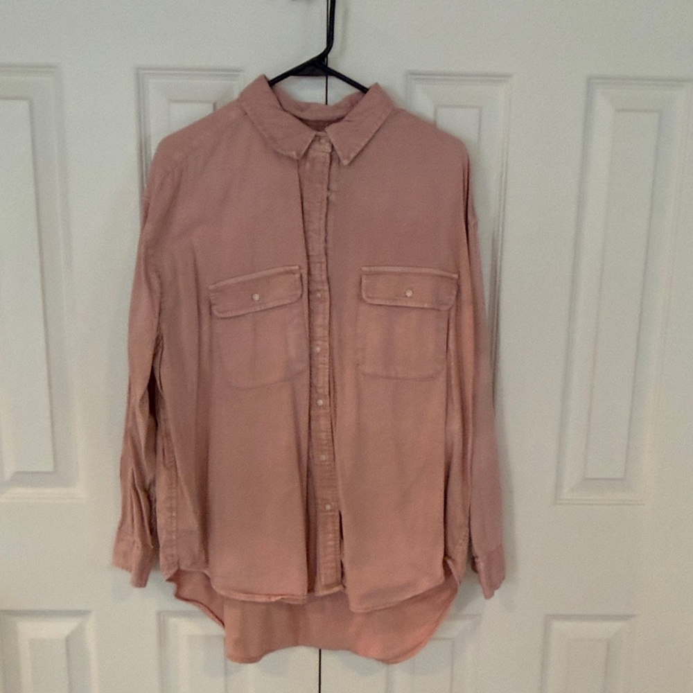 Aerie Pink Button-Up Shirt